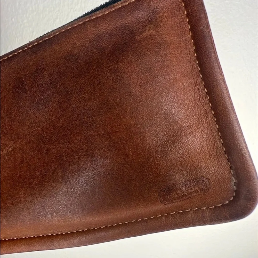 Vintage Coach British Tan Slim Makeup Bag - Picture 2 of 7